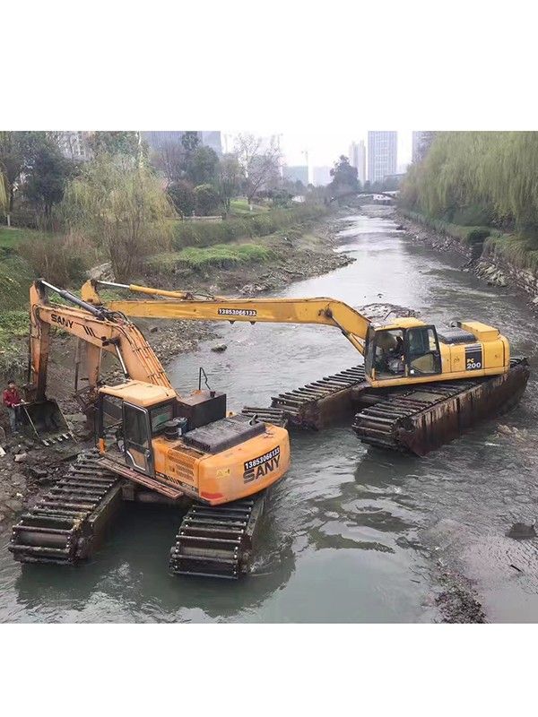 加長臂水路兩用挖掘機(jī)